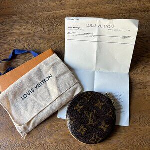 Authentic Louis Vuitton Round Coin Purse
